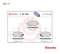 BREMBO P 54 044 Brake pad set