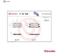 BREMBO P 54 046 Brake pad set