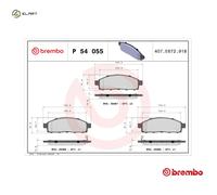 BRAKE PAD SET DISC BRAKE P 54 055 FOR MITSUBISHI TRITON/L200/Platform/Chassis