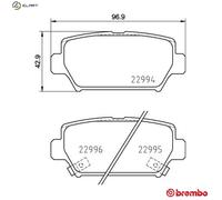 BREMBO P 54 062 Brake pad set
