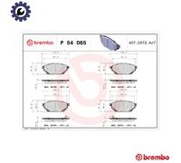 BREMBO P 54 065 Brake pad set