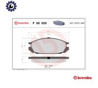 BREMBO P 56 020 Brake pad set