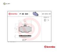 BRAKE PAD SET DISC BRAKE P 56 024 FOR NISSAN TINO/ALMERA SENTRA/II/Hatchback