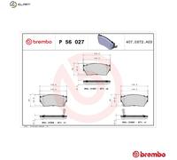 BREMBO P 56 027 Brake pad set
