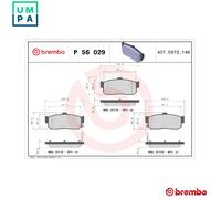 BREMBO P 56 029 Brake pad set