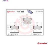 BREMBO P 56 029 Brake pad set
