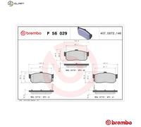 BREMBO P 56 029 Brake pad set