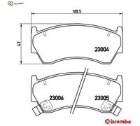 BREMBO P 56 033 Brake pad set