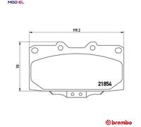 BRAKE PAD SET DISC BRAKE P 56 034 FOR SUBARU NISSAN EJ205 2.0L 4cyl IMPREZA 2.0L