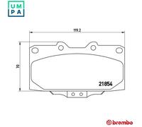 Brake pads P 56 034 BREMBO for NISSAN SUBARU