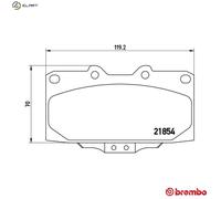 Brake pads P 56 034 BREMBO for NISSAN SUBARU