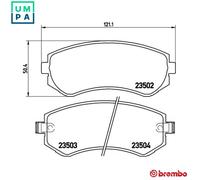 Brembo Brake Pad Set P 56 039 – Front Axle – Fits Nissan Almera, 240SX, Pulsar
