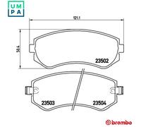 Brembo Brake Pad Set P 56 039 – Front Axle – Fits Nissan Almera, 240SX, Pulsar