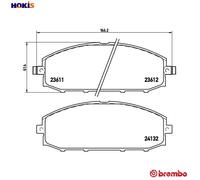 BREMBO P 56 041 Brake pad set
