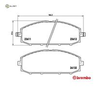 BRAKE PAD SET DISC BRAKE P 56 041 FOR NISSAN PATROL/GR/V/Pickup/Wagon/Mk/II/IV