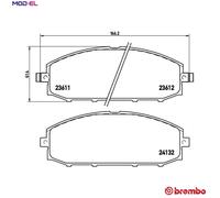 BREMBO P 56 041 Brake pad set