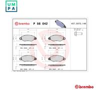 BRAKE PAD SET DISC BRAKE P 56 042 FOR NISSAN TD27T 2.7L BD-30Ti 3.0L LD23 2.3L