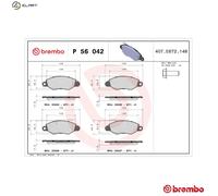BRAKE PAD SET DISC BRAKE P 56 042 FOR NISSAN TD27T 2.7L BD-30Ti 3.0L LD23 2.3L