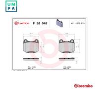 Brembo Brake Pad Set P56048 – Rear Disc Brake Pads, Set of 4