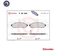 BREMBO P 56 059 Brake pad set