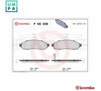 BREMBO P 56 059 Brake pad set