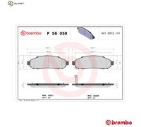 BREMBO P 56 059 Brake pad set