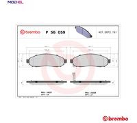BRAKE PAD SET DISC BRAKE P 56 059 FOR SUZUKI NISSAN ARMADA/III/SUV NP300 2.0L