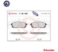BRAKE PAD SET DISC BRAKE P 56 065 FOR NISSAN GMC MR16 1.6L MR20DE 2.0L 4cyl 2.5L
