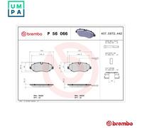 BREMBO P 56 066 Brake pad set