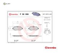 BREMBO P 56 066 Brake pad set