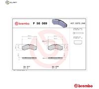 BREMBO P 56 069 Brake pad set