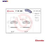 BREMBO P 56 069 Brake pad set