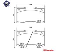 BREMBO P 56 081 Brake pad set