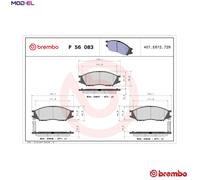 BREMBO P 56 083 Brake pad set