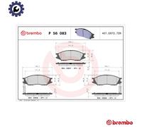 BREMBO P 56 083 Brake pad set