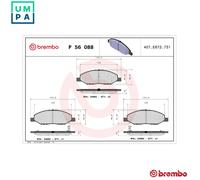 BREMBO P 56 088 Brake pad set