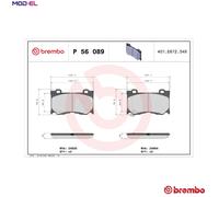 BRAKE PAD SET DISC BRAKE P 56 089 FOR INFINITI NISSAN 370Z/FAIRLADY/Roadster FX
