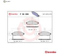 Brembo P56096 Front Disc Brake Pad, Set of 4
