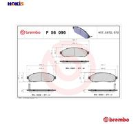 Brembo P56096 Front Disc Brake Pad, Set of 4