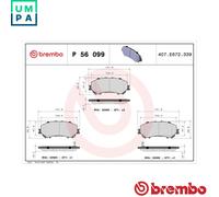 BREMBO P 56 099 Brake pad set