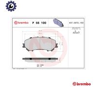 BRAKE PAD SET DISC BRAKE P 56 100 FOR RENAULT NISSAN H5H 470 1.3LH5F 408 1.2L