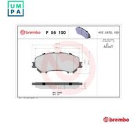 BRAKE PAD SET DISC BRAKE P 56 100 FOR RENAULT NISSAN H5H 470 1.3LH5F 408 1.2L