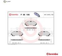 BRAKE PAD SET DISC BRAKE P 56 106 FOR INFINITI RENAULT KOLEOS/II/SUV NISSAN