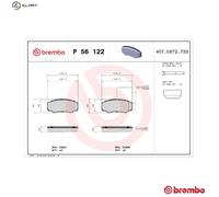 BRAKE PAD SET DISC BRAKE P 56 122 FOR NISSAN CABSTAR/NT400 2.5L ZD30DDTi 3.0L