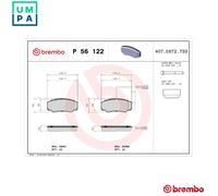 Brake pads P 56 122 BREMBO for NISSAN RENAULT TRUCKS