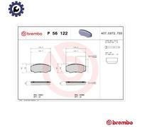 BREMBO P 56 122 Brake pad set