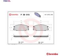BRAKE PAD SET DISC BRAKE P 59 015 FOR HOLDEN JACKAROO RODEO/Pickup LANDWIND