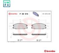 BRAKE PAD SET DISC BRAKE P 59 015 FOR HOLDEN JACKAROO RODEO/Pickup LANDWIND