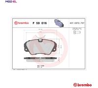 BREMBO P 59 016 Brake pad set