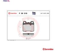 BREMBO P 59 018 Brake pad set